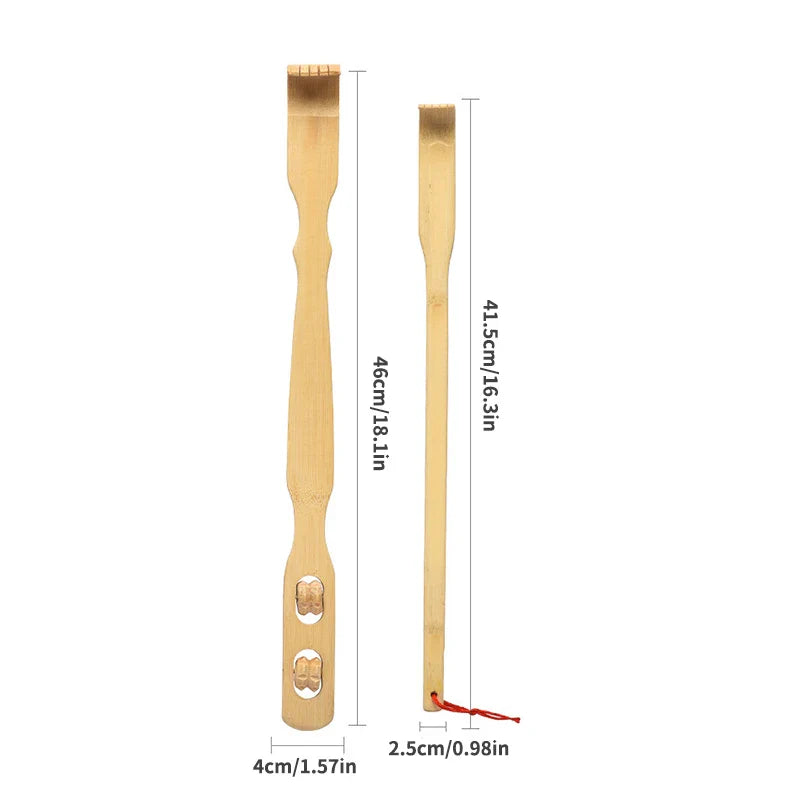 Bamboo Itching & Back Scratching Massage Stick - Home Anti-Itch Device