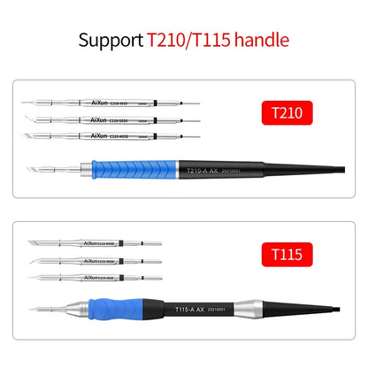 AIXUN T3A T3B Intelligent Soldering Station - T115/T210/T245/T12 Rework Station for PCB & BGA Soldering Tools