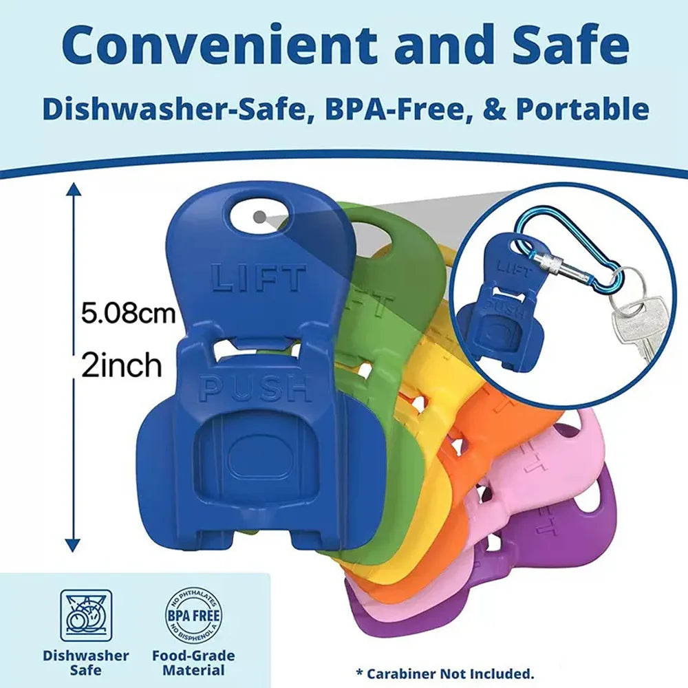 Multi-Colored Beverage Can Opener with Protective Lid – 1/3/6/12pcs Set, Easy On/Off, Perfect for Parties, BBQs, and Beach