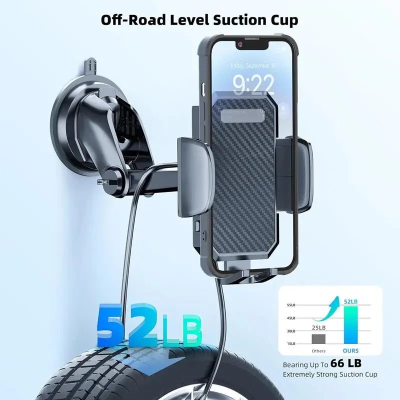Car Suction Cup Phone Holder: Mount Stand for iPhone, Xiaomi, Huawei, Samsung