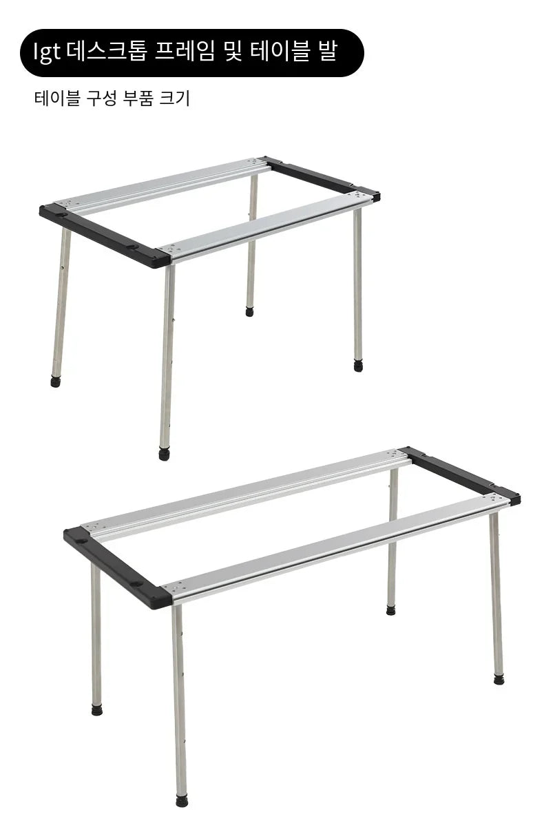 Camping IGT Stainless Steel Telescopic Table Legs – Three-Gear Adjustable Picnic Table Legs for Outdoor Use