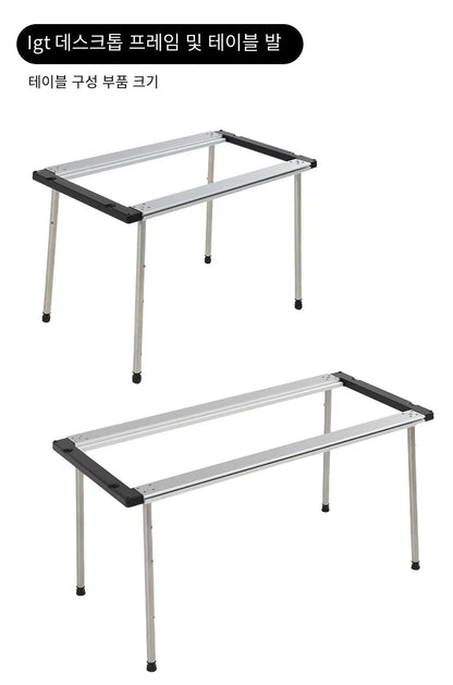 Camping IGT Stainless Steel Telescopic Table Legs – Three-Gear Adjustable Picnic Table Legs for Outdoor Use