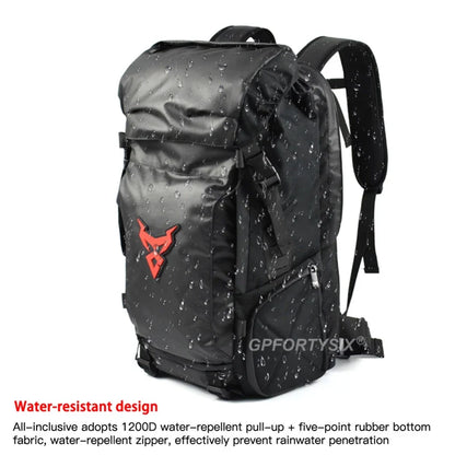 Motocentric Motorcycle Rear Seat Bag - Waterproof, Multifunctional Helmet Backpack with Large Capacity, Motocross Tail Luggage
