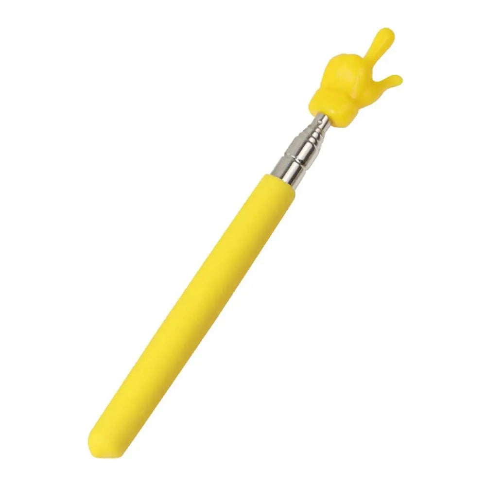 Stainless Steel Telescopic Teaching Pointer – Finger-Design Reading & Presentation Stick for School & Office Supplies