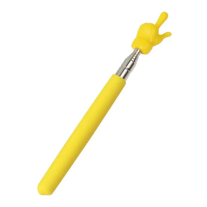 Stainless Steel Telescopic Teaching Pointer – Finger-Design Reading & Presentation Stick for School & Office Supplies