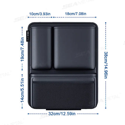 BLALION Car Trunk Leatherette Storage Bag – Detachable High-Capacity Seat Back Pocket Organizer for Jeeps, SUVs & Vans