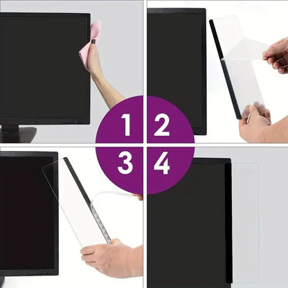 Computer Monitor Memo Board — Office & Home Desk Accessories, Note Clip for Messages and Organization