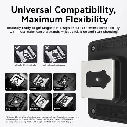 Ulanzi SL01/SL02 Mini Camera Flash – GN8 6500K SpeedLite for Canon, Sony, Nikon, Fuji DSLR, Vlog & Outdoor Photography