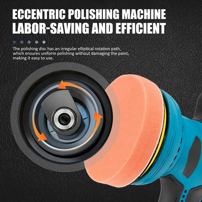12V Cordless Car Polishing Machine - 8 Gears, 380W Automotive Electric Polisher - Wireless Sander for Waxing and Repairing