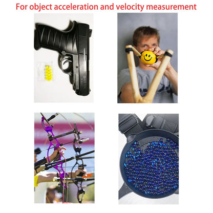 Shooting Speed Meter – Ball Velocity, Energy Measurement, Bullet Speed Tester with Backlight LCD Chronograph
