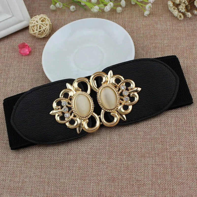 Ladies Fashion Elastic Wide Belt – K-Style Decorative Girdle for Jackets, Sweaters & Casual Wear