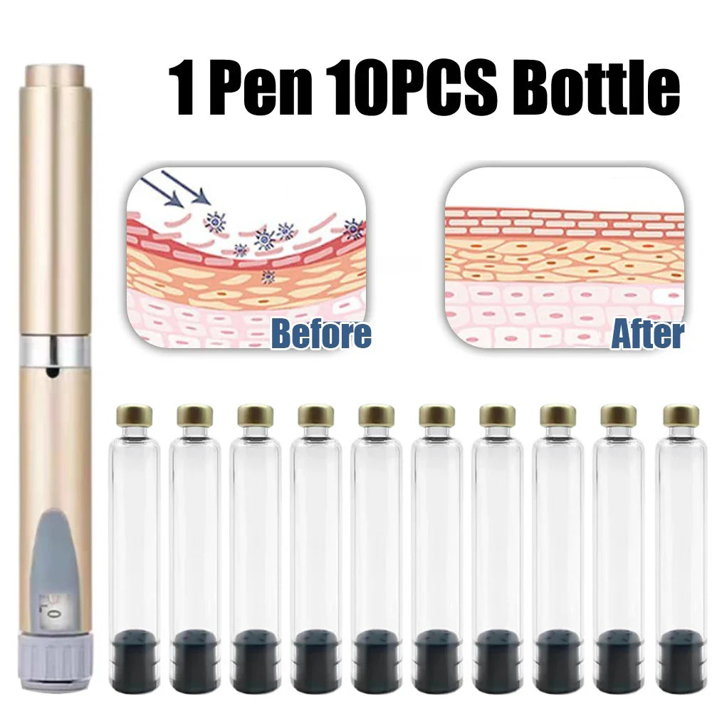 Magic Pen Tattoo & Insulin Pen Cartridges — 10pcs 3ml Empty Cassette Bottles for Lilly Injection
