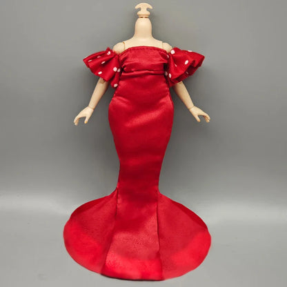 Handmade Doll Dresses & Shoes – Outfit for 28cm High School Dolls with Big Eyes & Long Eyelashes, Perfect Birthday Gift