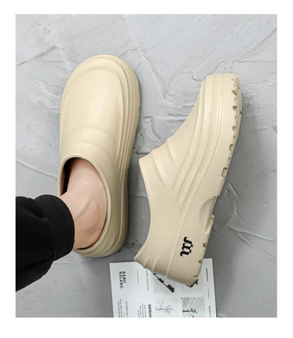 Summer Chef Shoes – Anti-Slip & Oil-Proof Work Slippers, Casual Trendy One-Step Fashion Sports Shoes