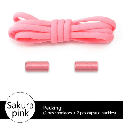 New Colorful Elastic No-Tie Shoelaces – Round Sneakers Laces for Kids & Adults