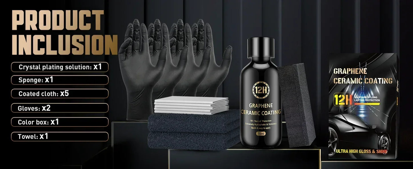 Graphene Ceramic Coating 20H/12H — Self-Healing UV Protection Car Detailing Coating for Long-Lasting Shine