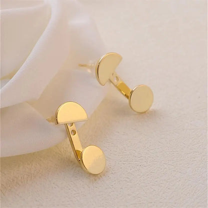 Metal Geometric Circle Pendant Ear Jackets – Open Design Earrings for Women, Daily Wear, Party & Wedding Accessories 2024