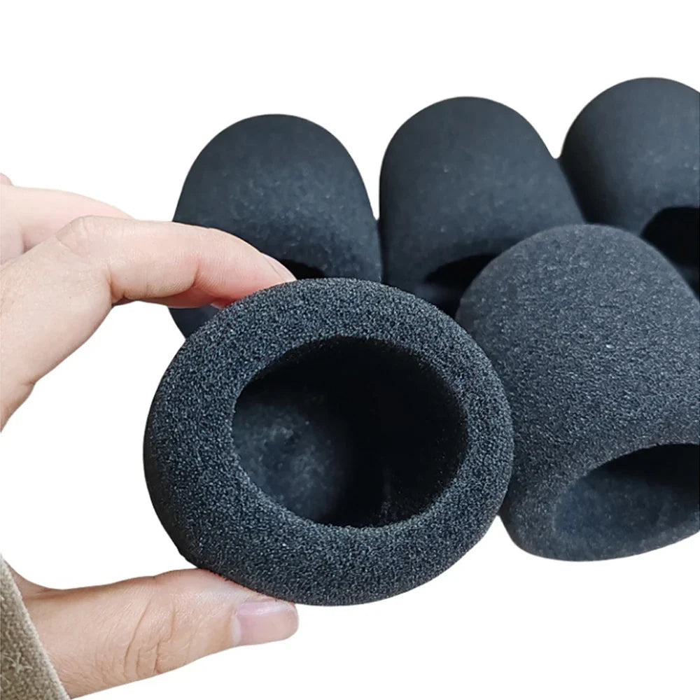 6pcs Microphone Foam Covers - High Density Windscreen Sponge Caps for Standard Microphones