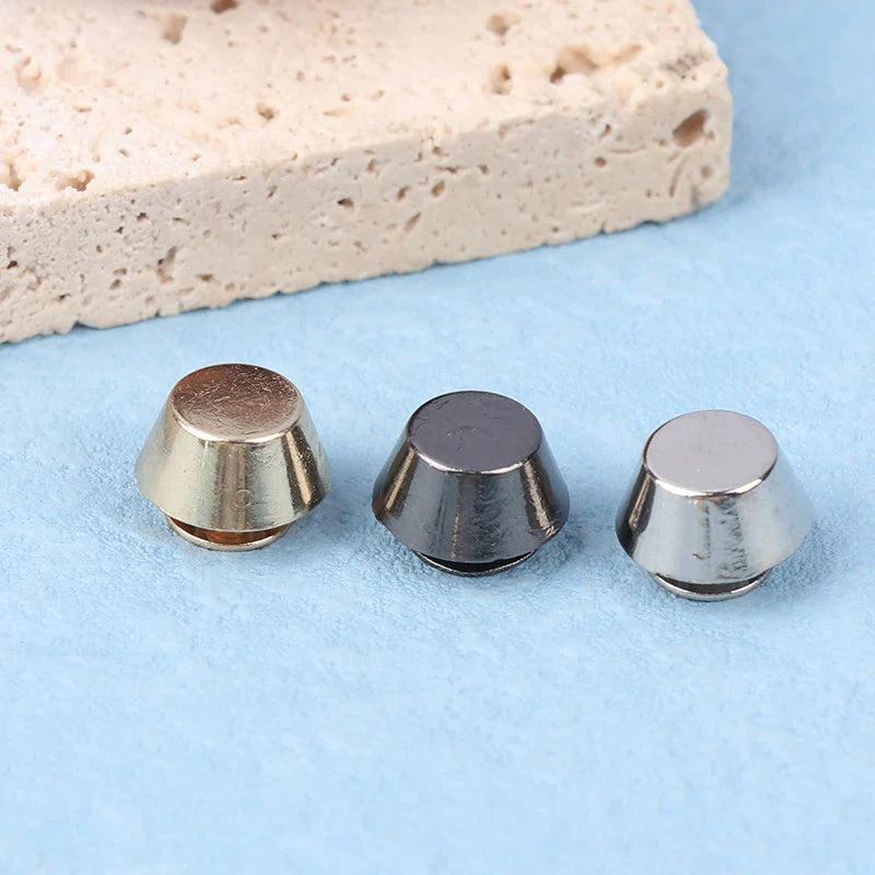 10 Sets Metal Bag Bottom Rivets – DIY Leather Stud Feet Studs for Bag Wear Protection, Strap & Belt Accessories Hardware Kit