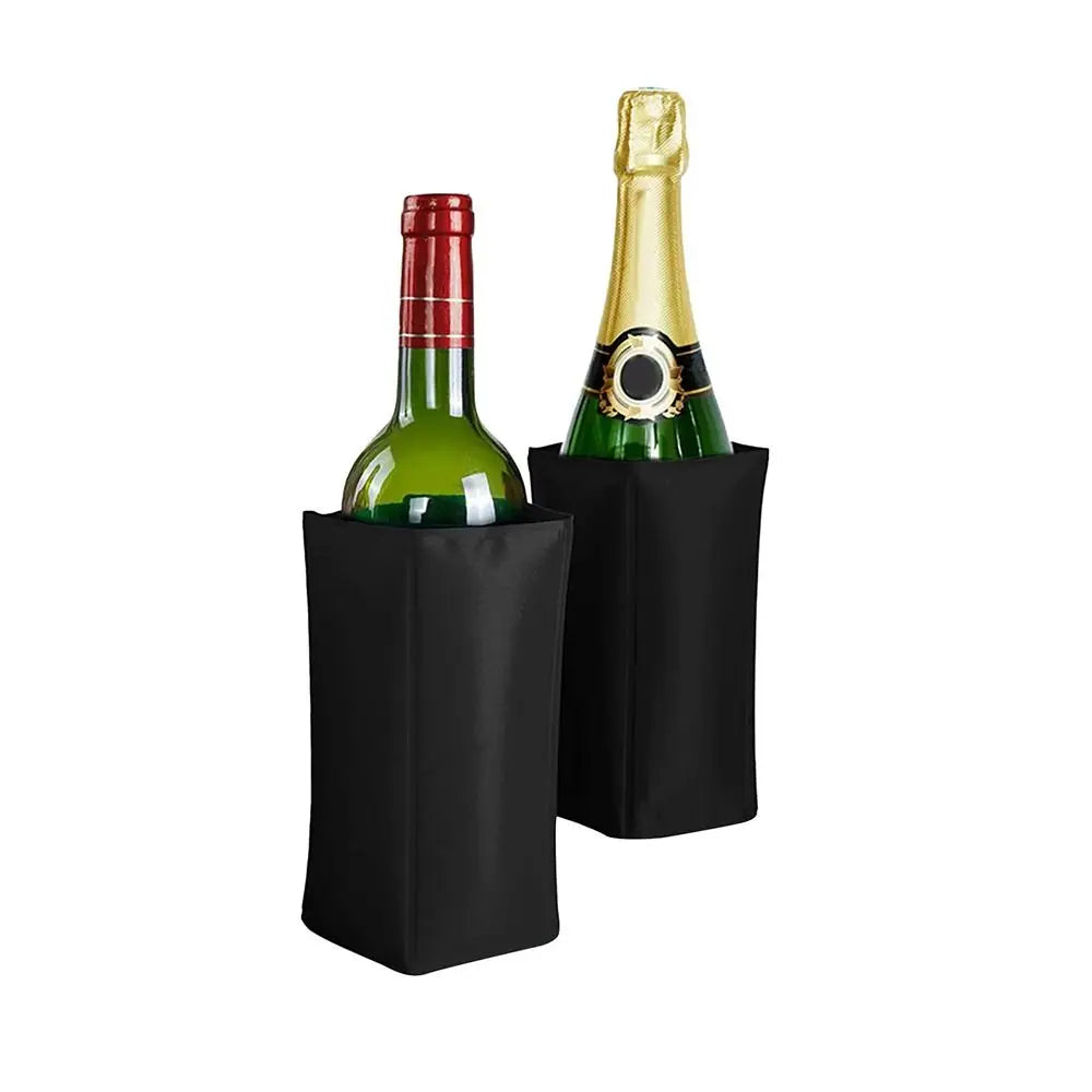 Reusable Wine Cooler Sleeve – Folding Bottle Chiller with Ice Pack for Red, White Wine & Champagne