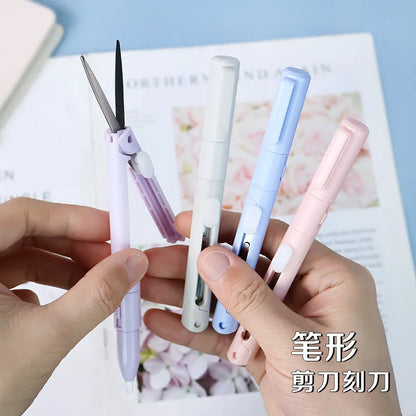 Mini Colorful Folding Scissors - Hand Tent Cutting, Engraving Knife, Paper Trimming Utility Knife - Compact Tool
