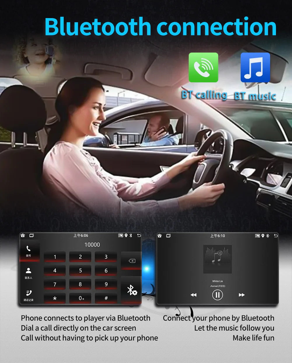 2DIN Android Car Radio for Volkswagen Golf 5/6, Polo, Passat B6/B7, CC, Skoda, Jetta - Multimedia, CarPlay, Wifi & GPS Navigation