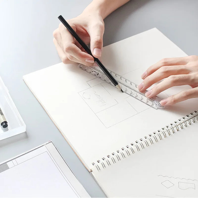 Foldable Acrylic Ruler : MOHAMM 1pc - Ideal for School & Office Supplies!