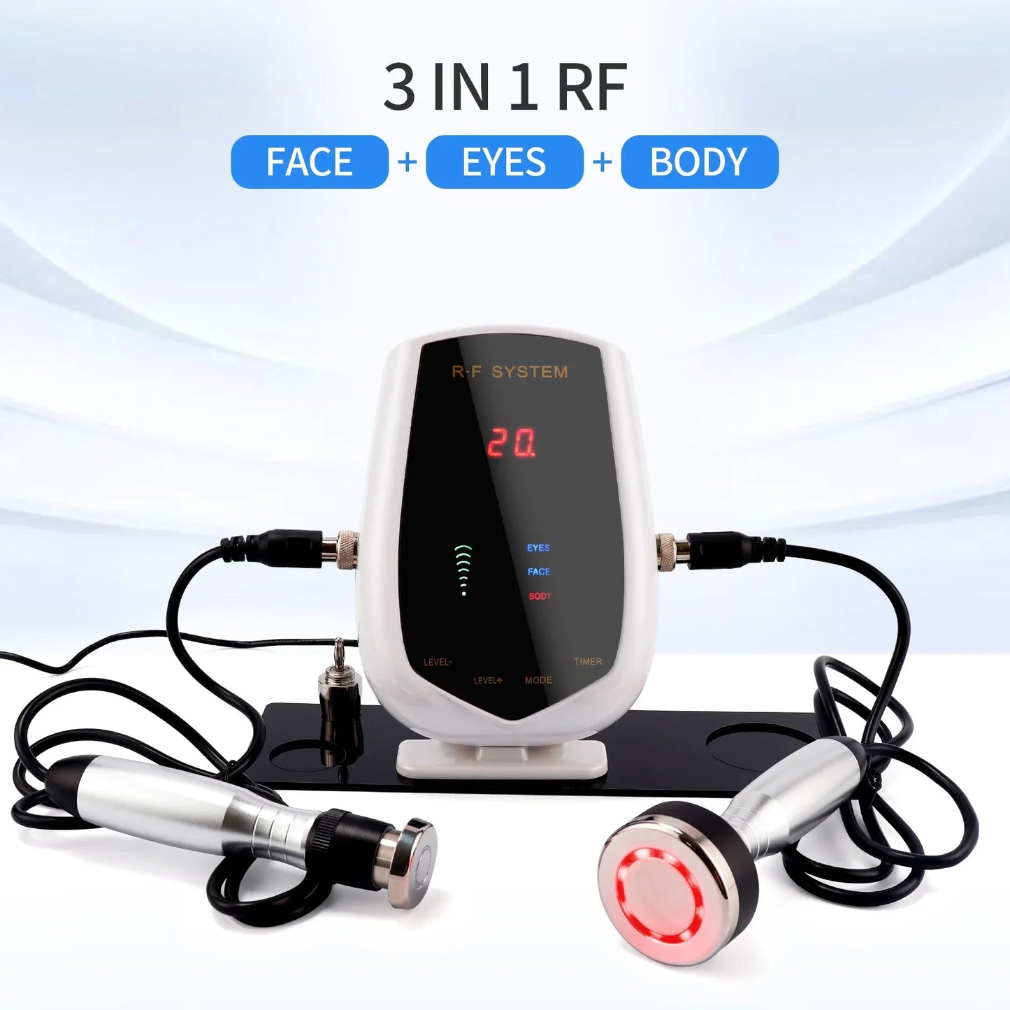 5MHz Radio Frequency RF Lifting Machine – Tripolar RF Facial and Body Device for Skin Tightening, Eye Care, and Neck Wrinkle Removal