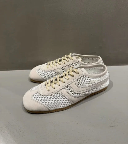 Real Leather German Training Shoes for Women — 2025 Retro Fashion Four Seasons Running & Casual Forrest Gump Style Sneakers