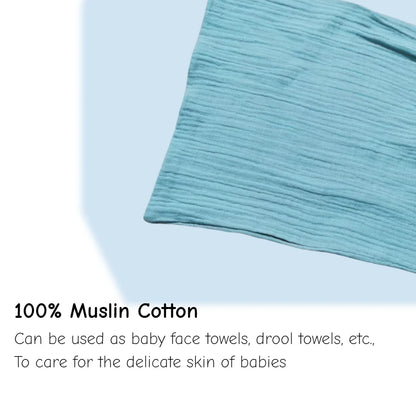 TDHD 5PCS Baby Towels – Soft Cotton Muslin Squares for Newborns, Infant Hand, Bath, Shower, and Face Use