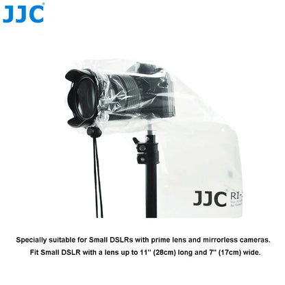 JJC 2-Pack Camera Rain Cover with Flash Protection – Waterproof Raincoat for Sony A6600/A6500/A7IV/A7III & Nikon Z7/Z6/Z5