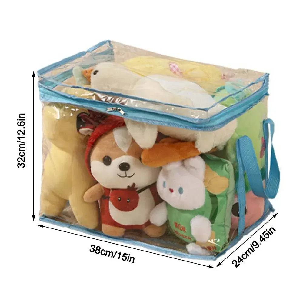 Large Capacity PVC Waterproof Toy Storage Box – Foldable Transparent Dustproof Home Organizer Bag