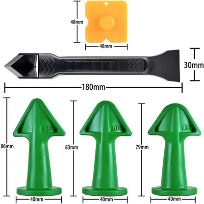 5-Piece Caulking Nozzle Applicator Set: Finishing Tools for Tile, Brick Joints, and More - Handy Silicone Remover Hand Tool Kit