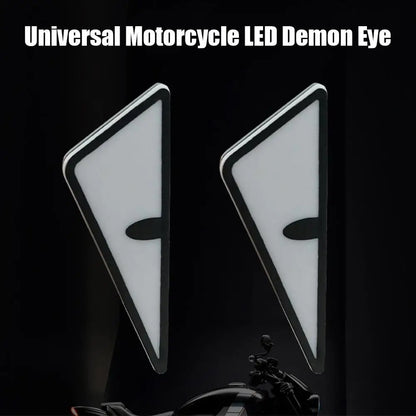 Universal Motorcycle LED Devil's Eyes Lights - Demon Eyes Mini Projector Headlight Lens Lamp for Car and Motorcycle Decoration