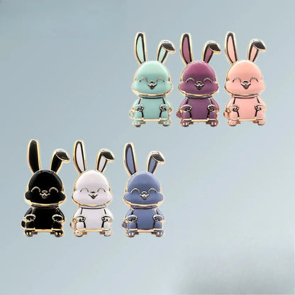 Universal Bunny Phone Ring Holder – 2-in-1 Foldable Cellphone Stand with Cute 3D Rabbit Finger Bracket