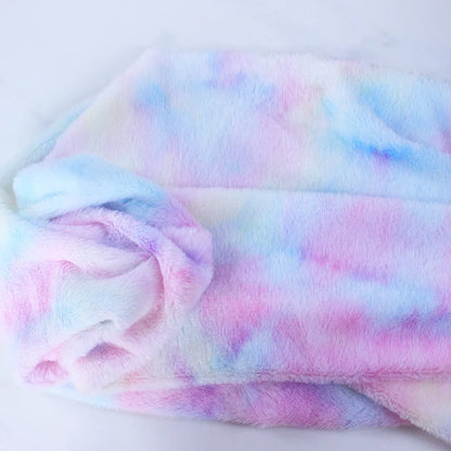 8MM Tie-Dye Plush Fur Fabric — Soft Gradient Rabbit Fur for DIY Dolls, Clothing, Pillows & Scarves