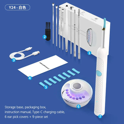 2025 Upgraded Visual Ear Wax Cleaner with Camera – Safe Earwax Removal Endoscope Tool with 5MP HD for Ear Care