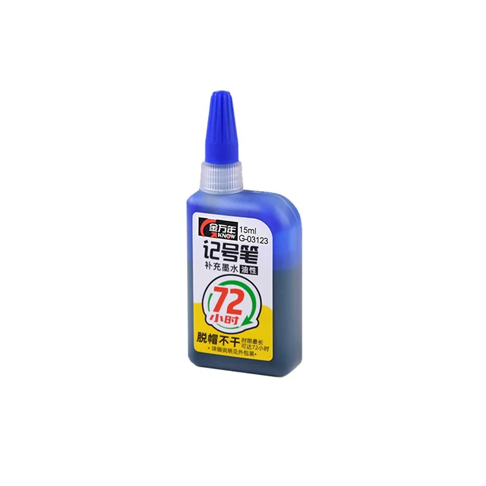 45mm Deep Hole Marker Pen - Waterproof Long Nib Carpenter Pen for Woodworking, Black/Blue/Red Ink
