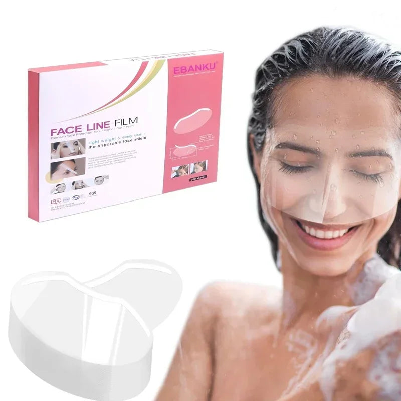 Barbershop 50PCS Disposable Face Shields — Makeup & Shower Visors for Hairspray, Salon Supplies & Hairdressing Tools