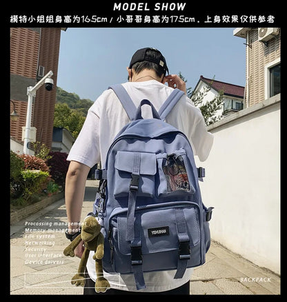 Multifunctional Teen Laptop Backpack – High-Quality Canvas School Bag for Boys & Girls