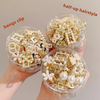 Half-Tied Hair Clips - Alloy Mini Hair Accessories in Assorted Styles