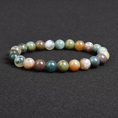 Genuine Natural Stone Beaded Bracelet – Apatite, Lapis Lazuli, Agate & Tiger Eye High Quality Crystal Gem Jewelry Bangle for Men & Women