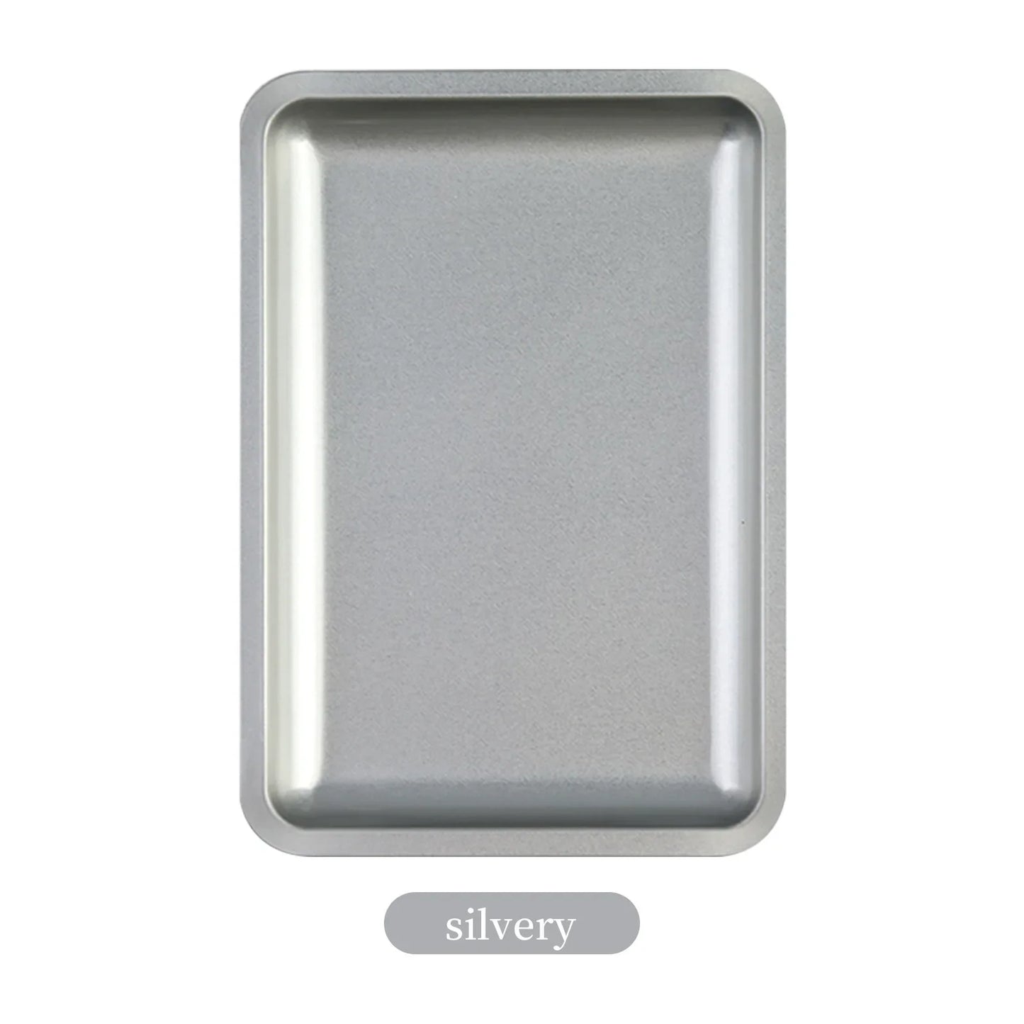 Square Stainless Steel Cosmetic Storage Tray – Nail Art Manicure Plate for Tools & False Nails