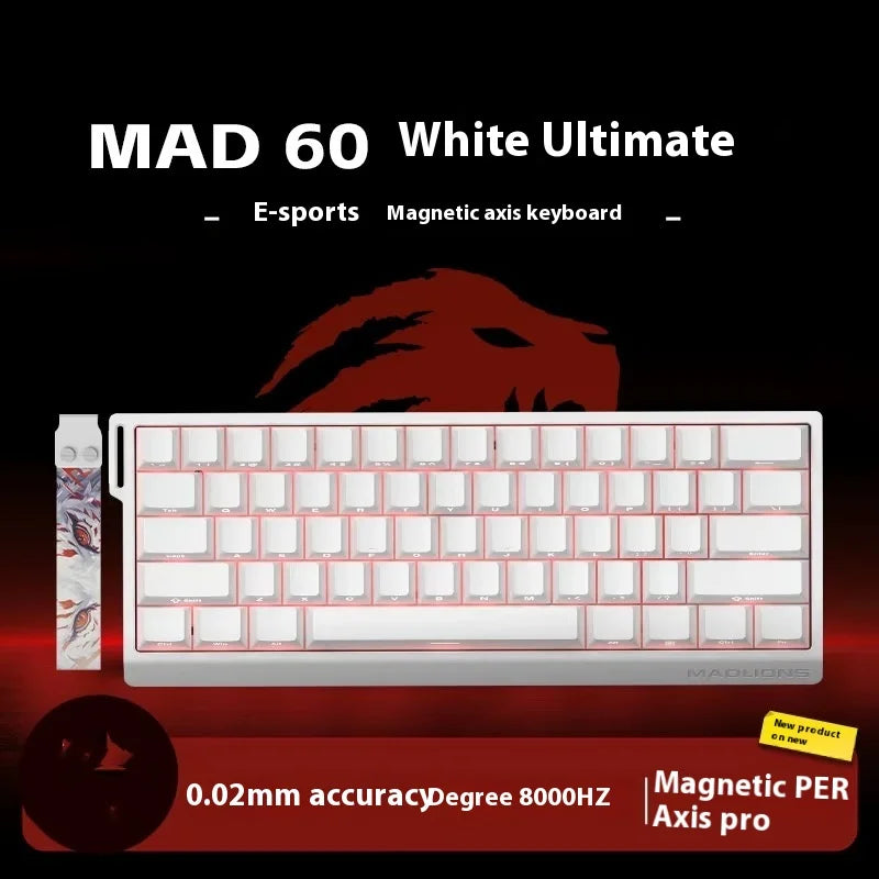 MADLIONS MAD 60/68HE Magnetic Switch Wired Gaming Keyboard – Hot Swap, Rapid Trigger, Customizable PC Gamer Accessory
