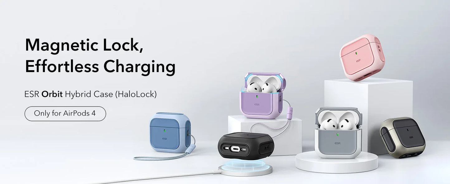 ESR MagSafe Case for AirPods 4th Gen (2024) – Drop Protection Cover with HaloLock for AirPods Pro 1st/2nd Gen (2023/2022)
