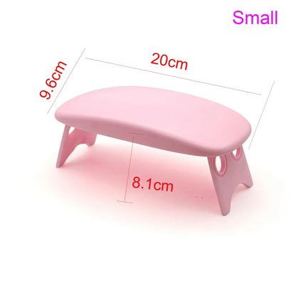 Folding Nail Hand Manicure Armrest Pillow – Cushion Holder & Sponge Support Mat for Table Desk, Nail Polish Practice & Salon Use