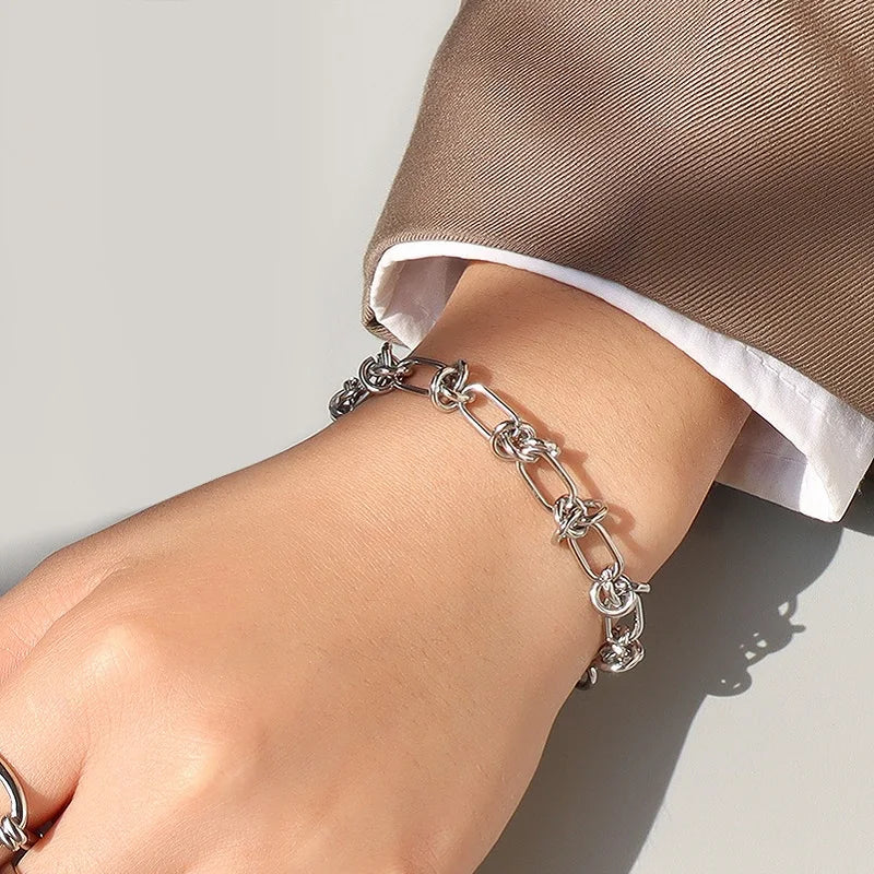 316L Stainless Steel Cuban Chain Bracelet | Figaro Vintage Metal | Viking & Kpop Style | Luxury Jewelry Gift for Men & Women