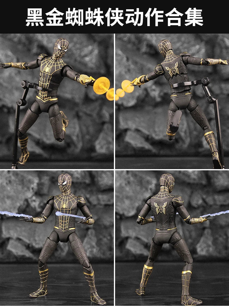 ZD Toys Spider-Man No Way Home 1/10 Action Figure – Peter Parker Gold Black Red Marvel Legends Collectible Toy