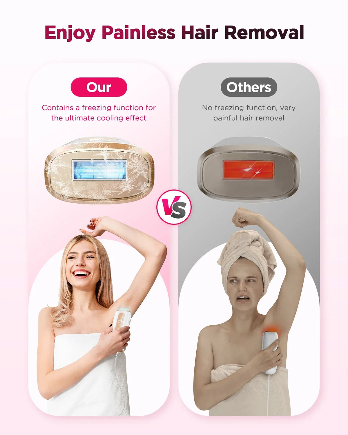 990000 Flash Laser IPL Hair Removal Machine – Painless Permanent Body & Facial Epilator for Men & Women | Bikini, Underarm & Full Body At-Home Hair Remover Device
