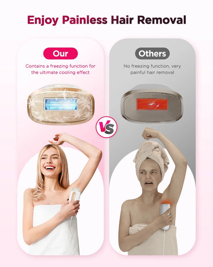 990000 Flash Laser IPL Hair Removal Machine – Painless Permanent Body & Facial Epilator for Men & Women | Bikini, Underarm & Full Body At-Home Hair Remover Device